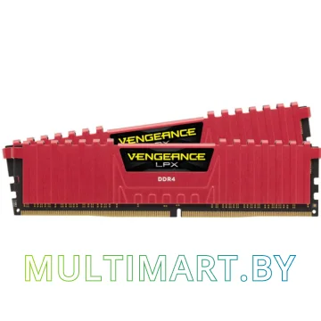 Оперативная память Corsair Vengeance LPX Red 2x4GB DDR4 PC4-21300 (CMK8GX4M2A2666C16R)